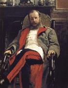 Ilia Efimovich Repin Portrait of a man sitting oil